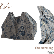 Load image into Gallery viewer, EA - Blue canvas bag