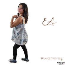 Load image into Gallery viewer, EA - Blue canvas bag