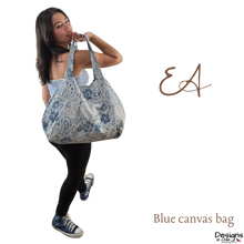 Load image into Gallery viewer, EA - Blue canvas bag