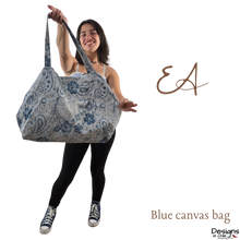 Load image into Gallery viewer, EA - Blue canvas bag
