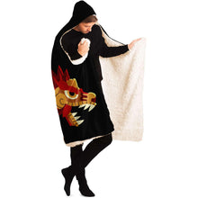 Load image into Gallery viewer, Aztec Dragon Hooded Blanket - Al chile designs

