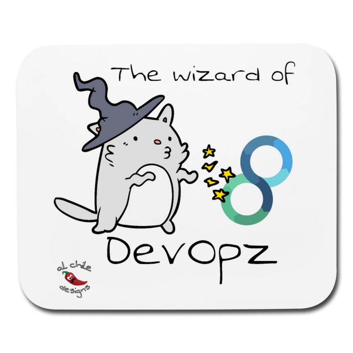 Wizard of DevOpz - Mouse pad Horizontal - white