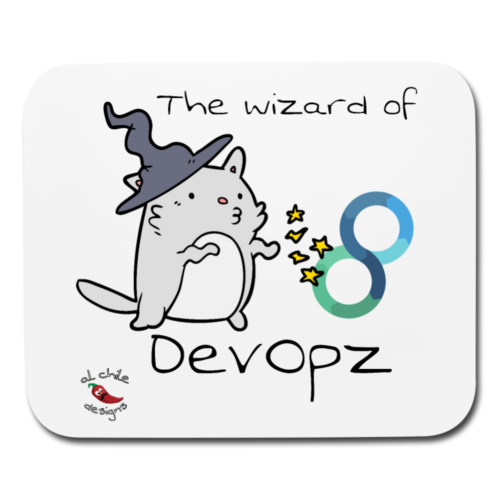 Wizard of DevOpz - Mouse pad Horizontal - white