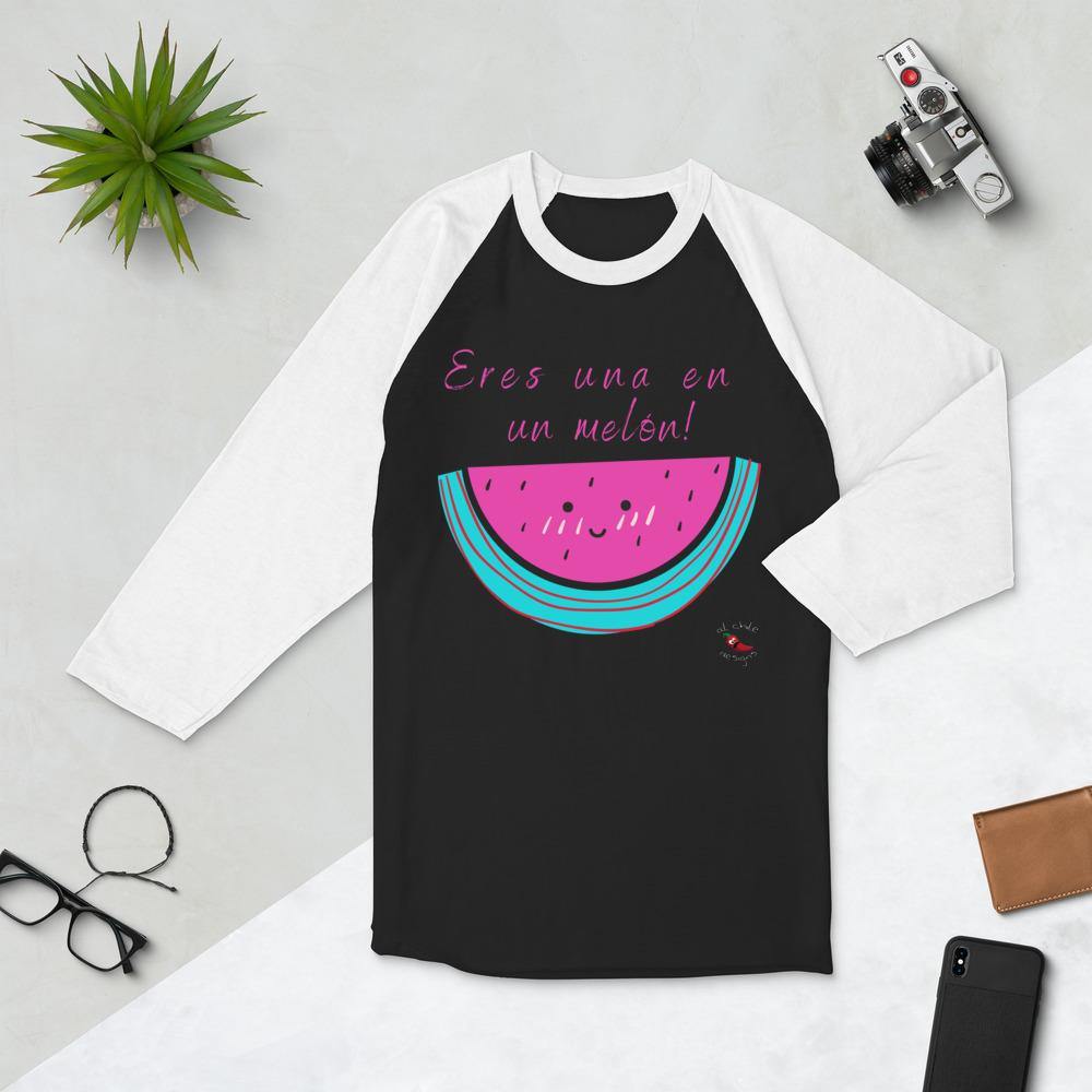 Eres una en un melon - 3/4 sleeve raglan shirt - Al chile designs