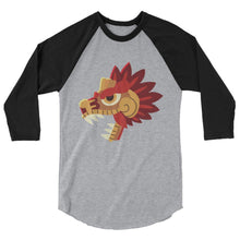 Load image into Gallery viewer, Aztec Dragon 3/4 sleeve raglan shirt - Al chile designs
