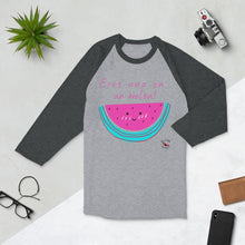 Load image into Gallery viewer, Eres una en un melon - 3/4 sleeve raglan shirt - Al chile designs
