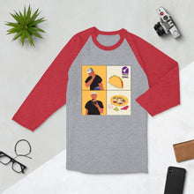 Load image into Gallery viewer, Hotline tacos - 3/4 sleeve raglan shirt - Al chile designs
