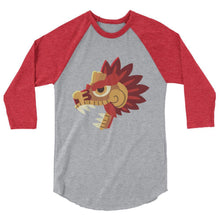 Load image into Gallery viewer, Aztec Dragon 3/4 sleeve raglan shirt - Al chile designs
