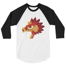 Load image into Gallery viewer, Aztec Dragon 3/4 sleeve raglan shirt - Al chile designs
