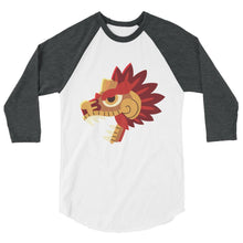 Load image into Gallery viewer, Aztec Dragon 3/4 sleeve raglan shirt - Al chile designs
